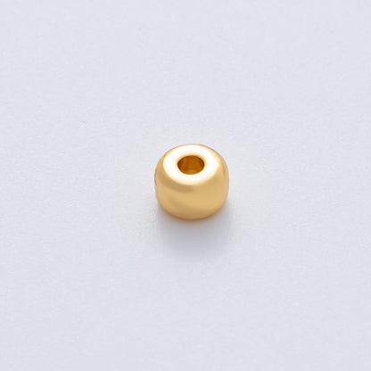 18K Gold Filled 6mm Minimalist Rondelle Rondelle Bead in Gold &amp; Silver | B538