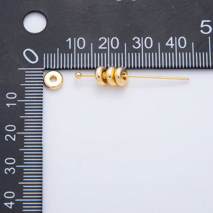 18K Gold Filled 6mm Minimalist Rondelle Tiny Donut Spacer Bead by 10 Pieces | AF1079