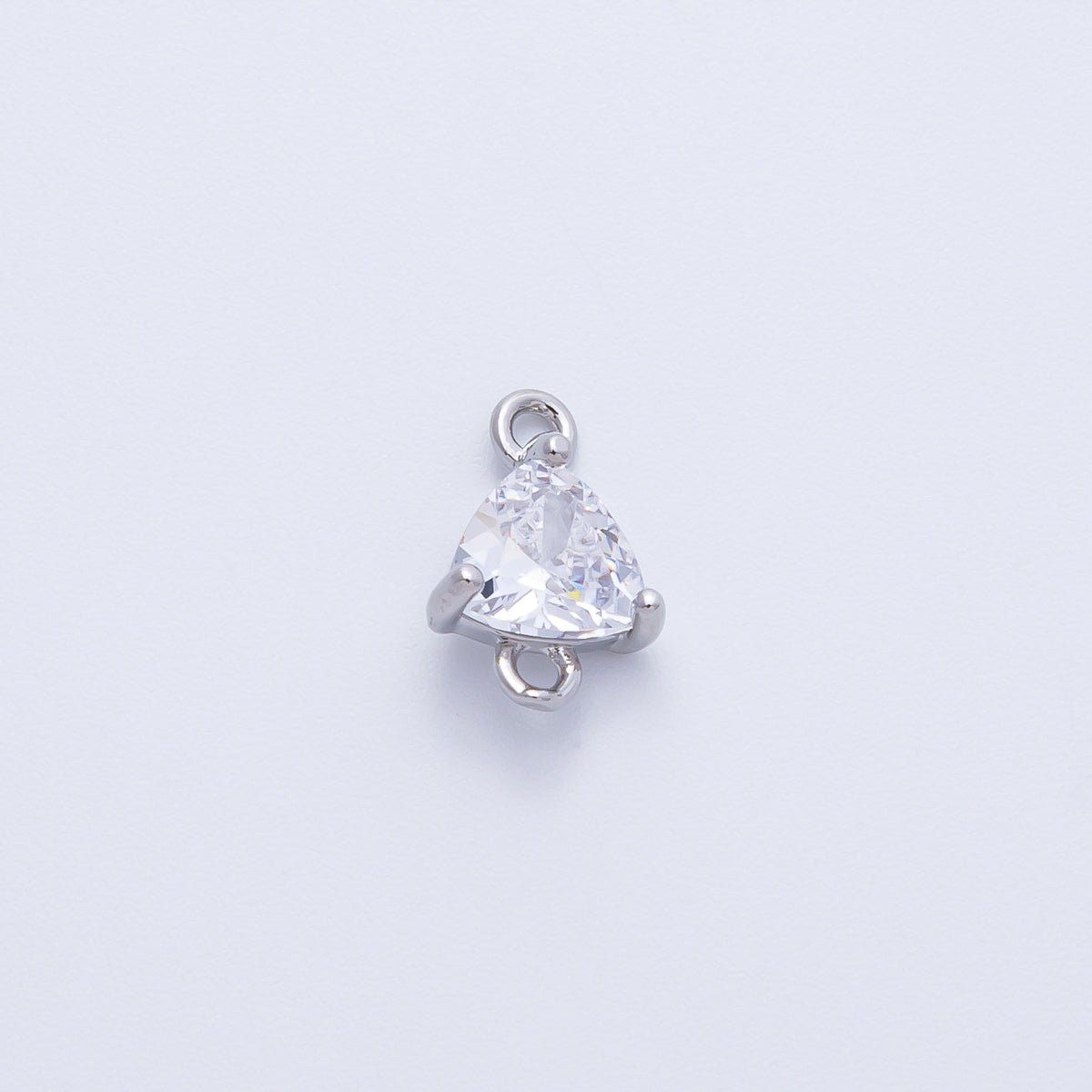 18K Gold Filled 7.2mm Clear CZ Triangle Connector in Gold &amp; Silver | Connectors-00016 Connectors-00017