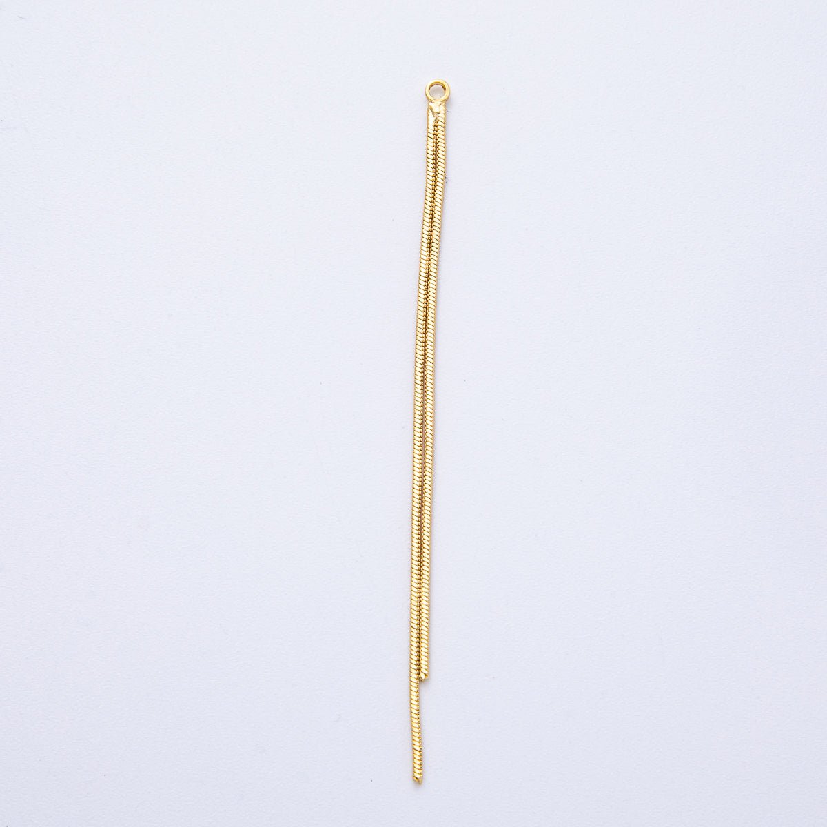 18K Gold Filled 73mm Minimalist Double Snake Chain Tassel Finding Fringe Jewelry | Z1642