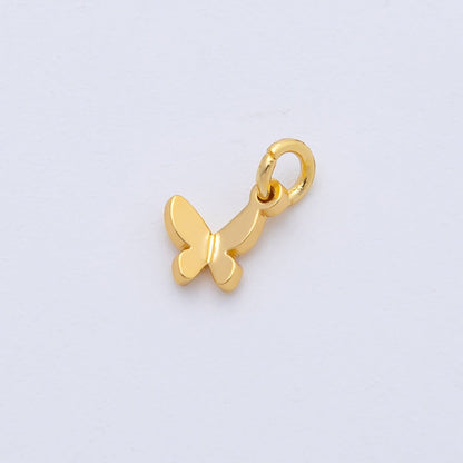 18K Gold Filled 7mm Minimalist Butterfly Mini Charm | AF1430