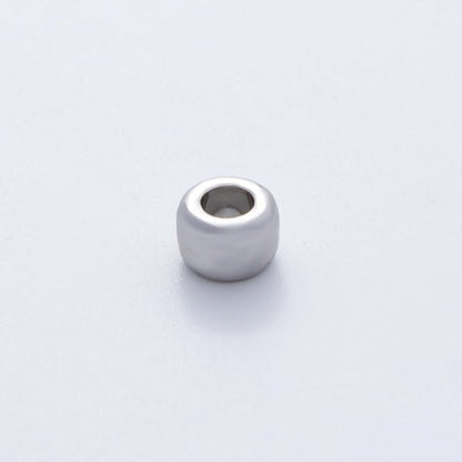 18K Gold Filled 7mm Minimalist Rondelle Spacer Bead in Gold &amp; Silver | B-00536