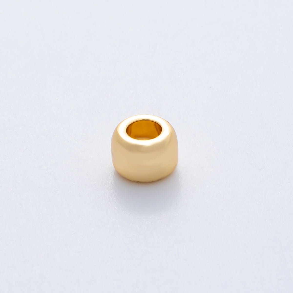 18K Gold Filled 7mm Minimalist Rondelle Spacer Bead in Gold &amp; Silver | B-00536