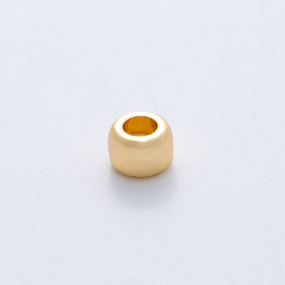 18K Gold Filled 7mm Minimalist Rondelle Spacer Bead in Gold &amp; Silver | B-00536