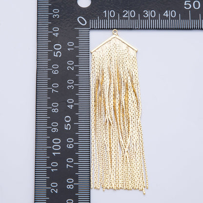 18K Gold Filled 85mm Geometric Snake Chain Tassel Finding Fringe Jewelry | Z1643