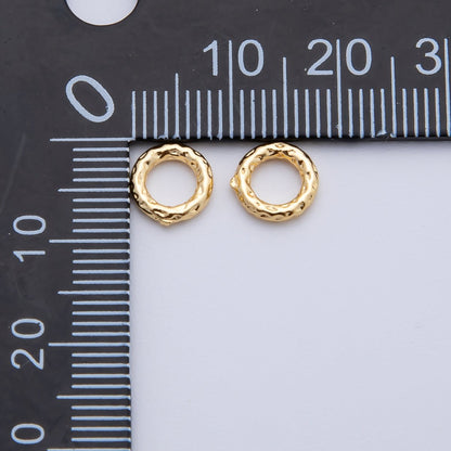 18K Gold Filled 8mm Hammered Style Round Beads | B328