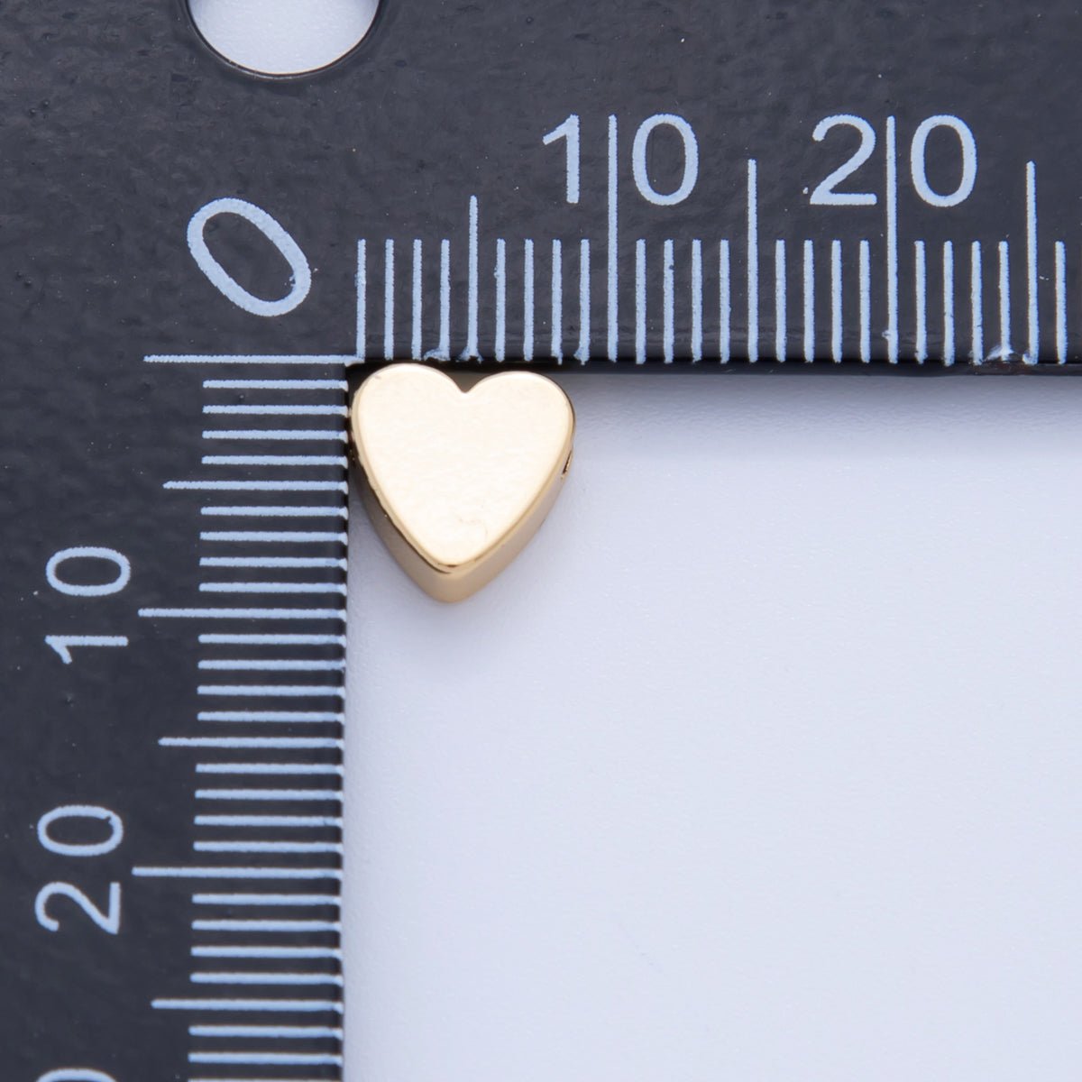 18K Gold Filled 8mm Minimalist Heart Spacer Bead Set by 10 Pieces | B115
