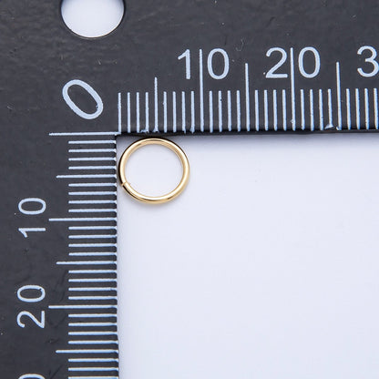 18K Gold Filled 8mm x 0.8mm Jump Ring Findings Set by 10 Pieces | Findings-00060