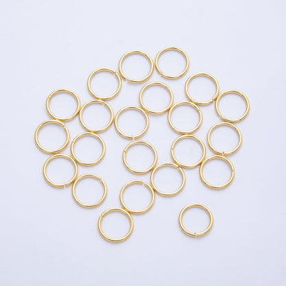 18K Gold Filled 8mm x 0.8mm Jump Ring Findings Set by 10 Pieces | Findings-00060