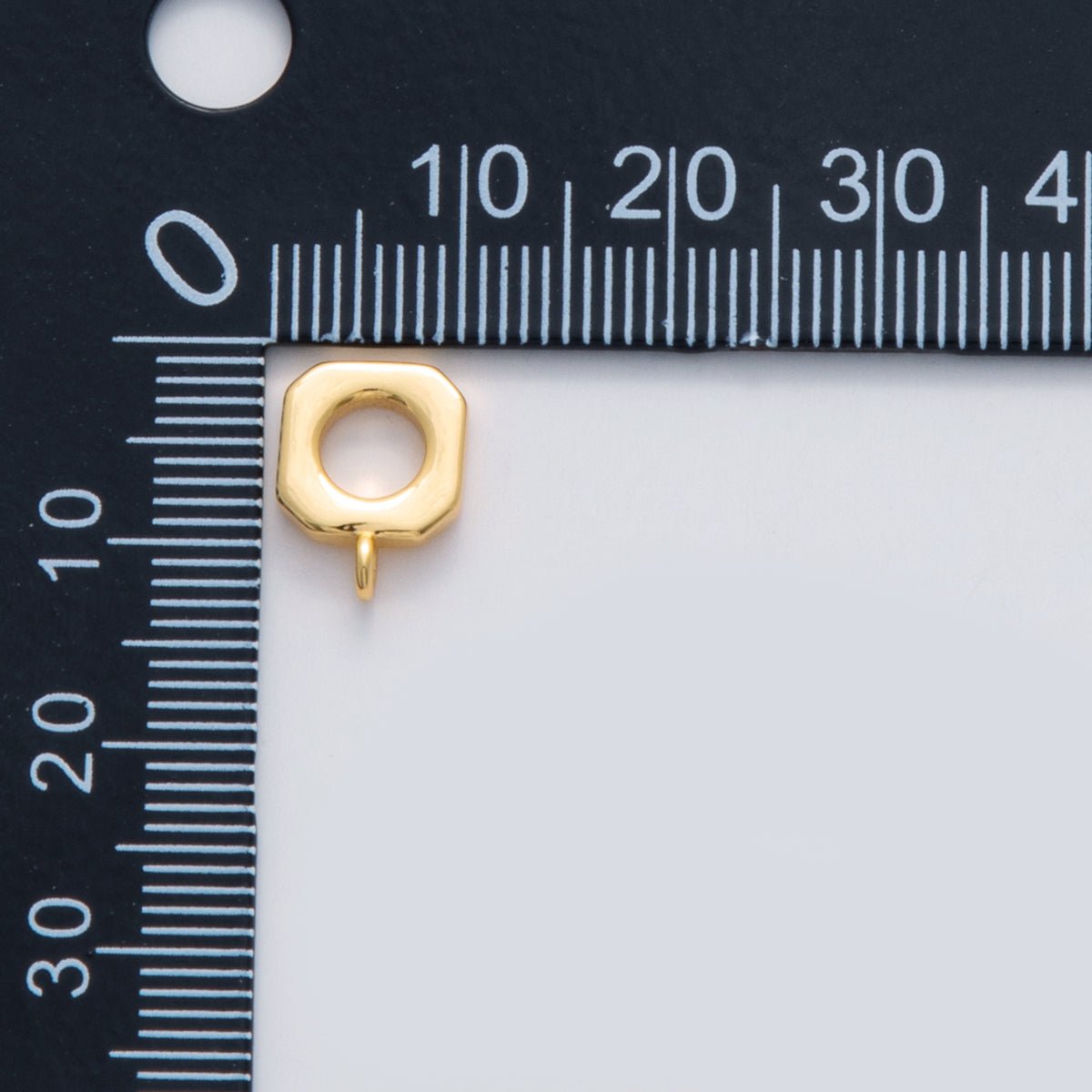 18K Gold Filled 9mm Minimalist Open Edged Square Charm Finding | Z1162
