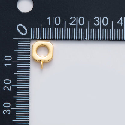 18K Gold Filled 9mm Minimalist Open Edged Square Charm Finding | Z1162