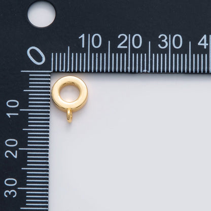 18K Gold Filled 9mm Minimalist Open Round Charm Finding | Z1163