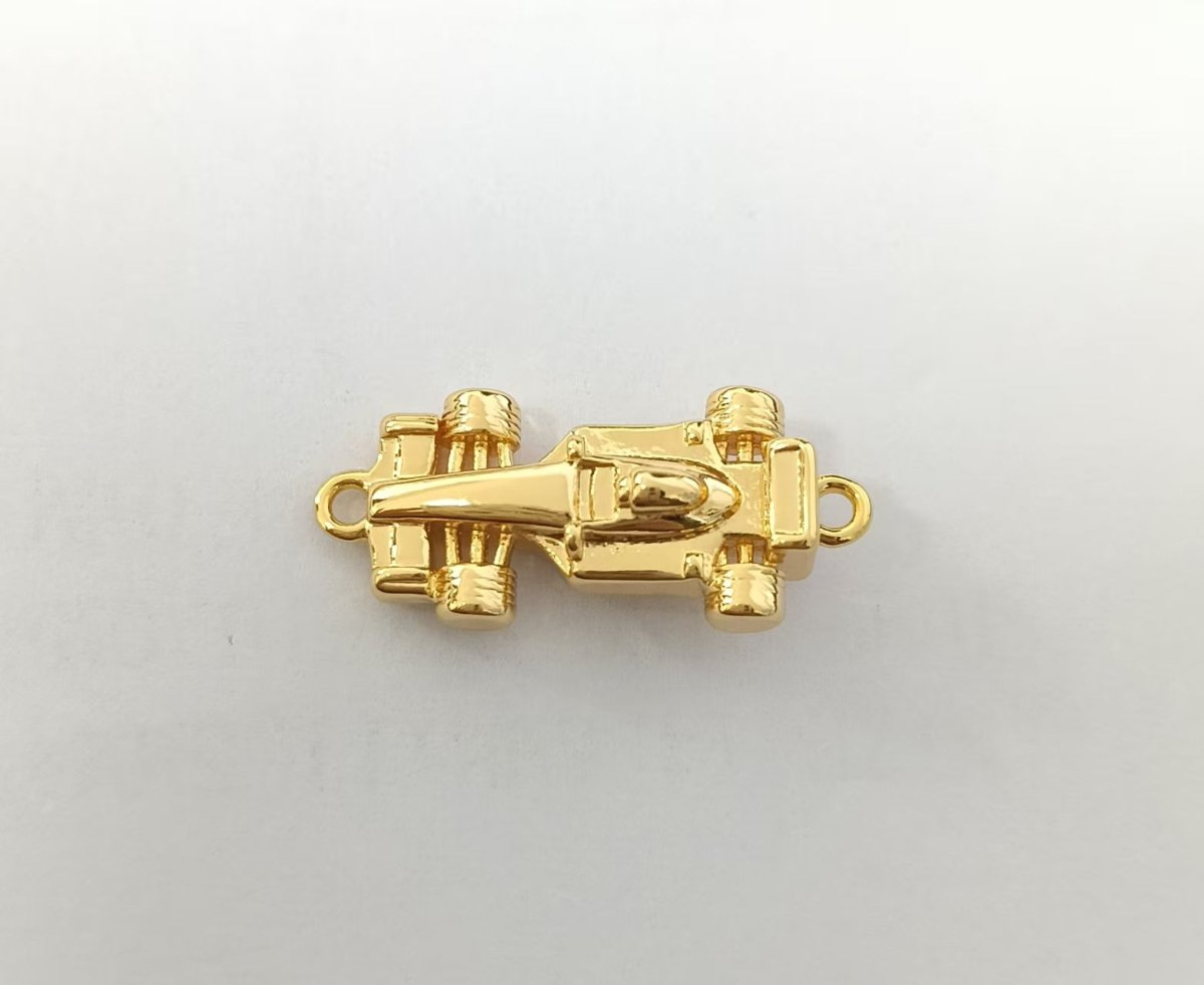 18K Gold Filled 9mm Mini Race Sports Car Minimalist Multidimensional Connector | Connectors-00018