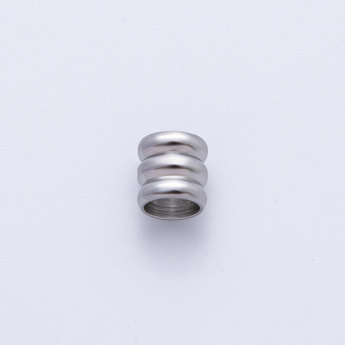 18K Gold Filled Alloy 6mm Triple Band Tube Spacer Bead in Gold &amp; Silver 10pcs  | B270