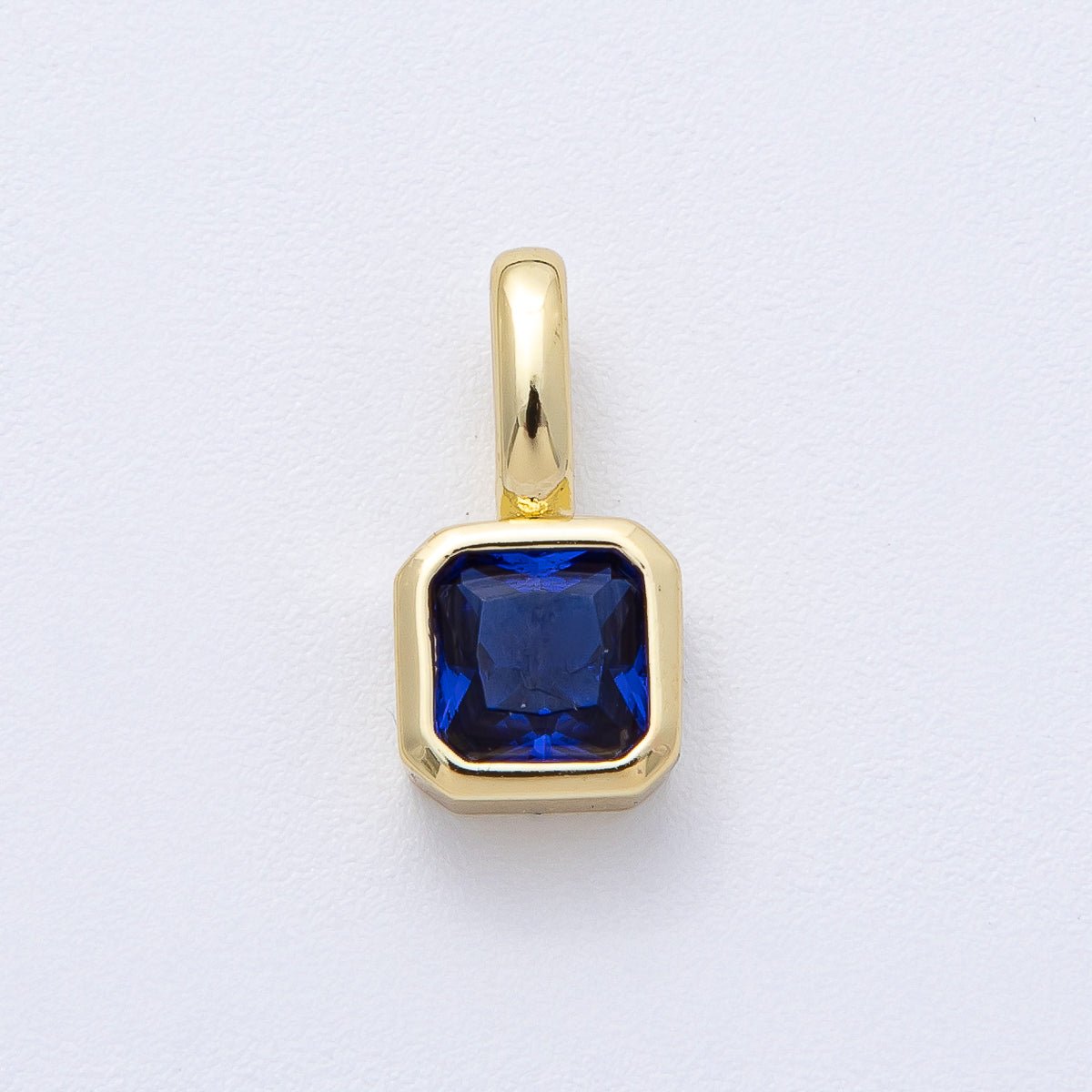 18K Gold Filled Birthstone Baguette CZ Pendant | AF1237 - AF1242