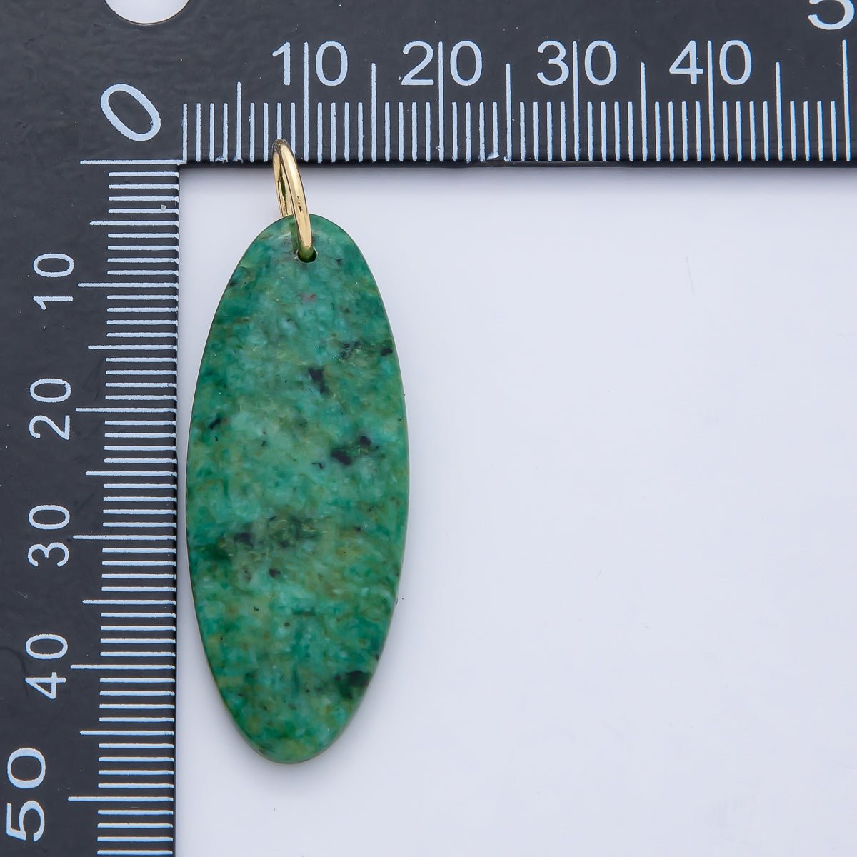 18K Gold Filled Boho Natural Oval Gemstone Pendant – Green, Brown &amp; Multicolor Stone Charms  AF1593