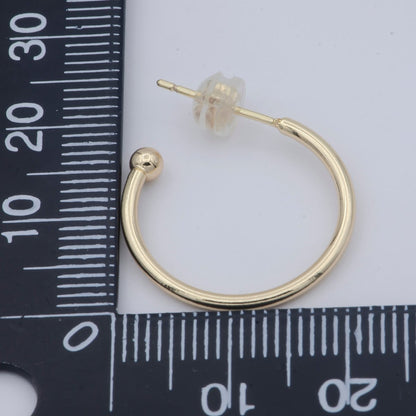 14k Gold Filled C shape Hoop Earring | K-022 AE-761