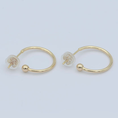 14k Gold Filled C shape Hoop Earring | K-022 AE-761