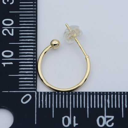 14k Gold Filled C shape Hoop Earring | K-022 AE-761