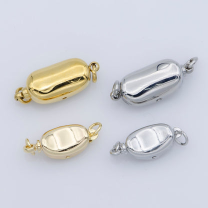 18k gold filled clasps, push in closure clasp jewelry findings for necklace making supply 19x7mm K-036 K-279