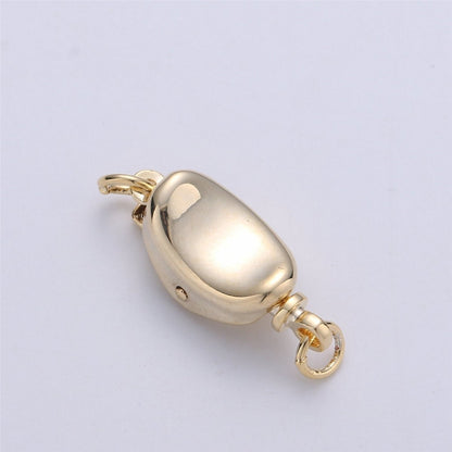 18k gold filled clasps, push in closure clasp jewelry findings for necklace making supply 19x7mm K-036 K-279