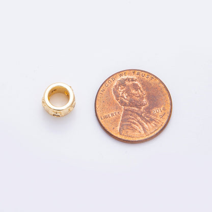 18K Gold Filled Clear CZ Celestial Sun Ray Rondelle Bead Spacer | AF1038