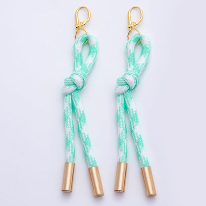 18K Gold Filled Colorful Summer Knot Cord Earring Drop | AJ-158 - AJ-167