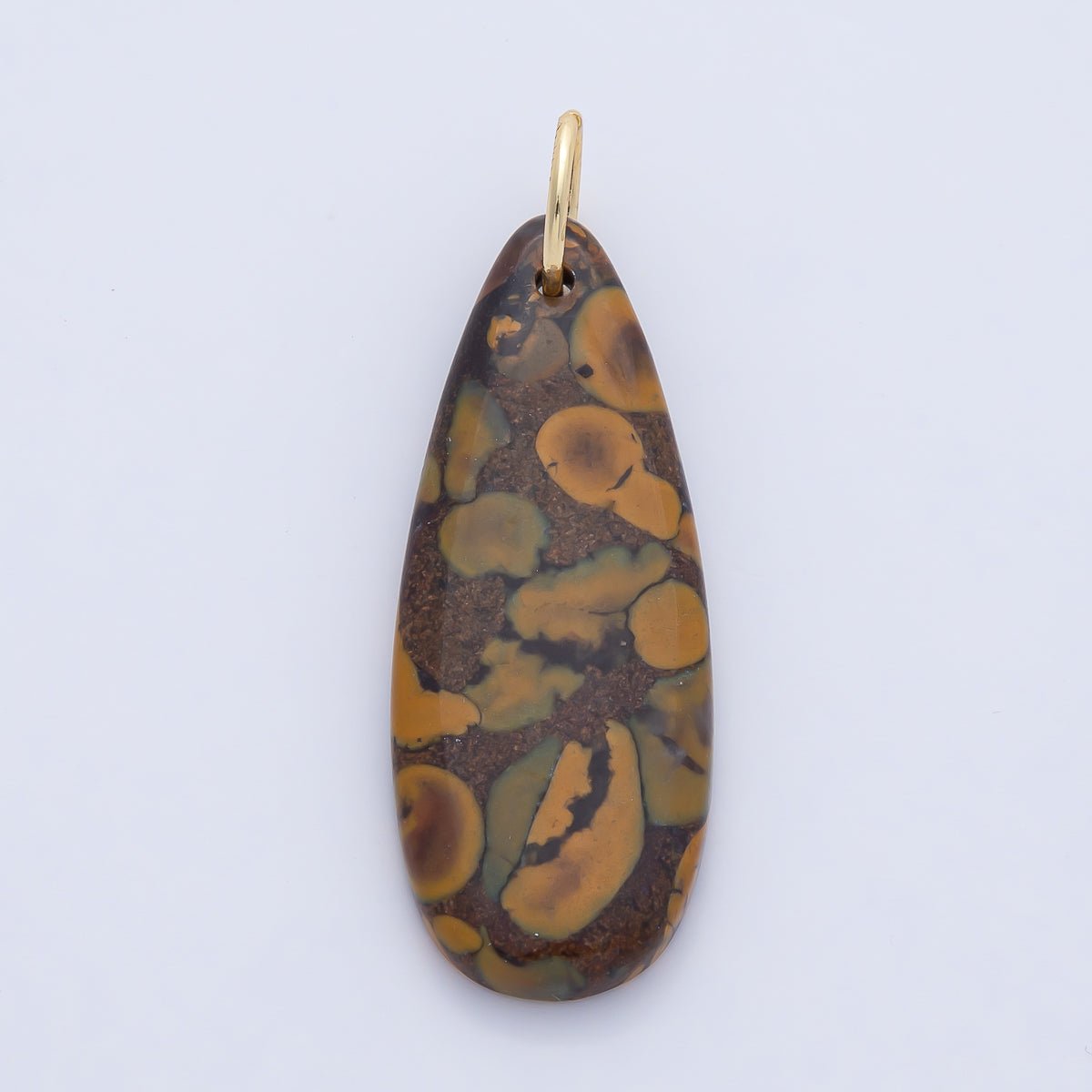 18K Gold Filled Dyed Turquoise Teardrop Gemstone Charm Pendant | AF1493 AF1494