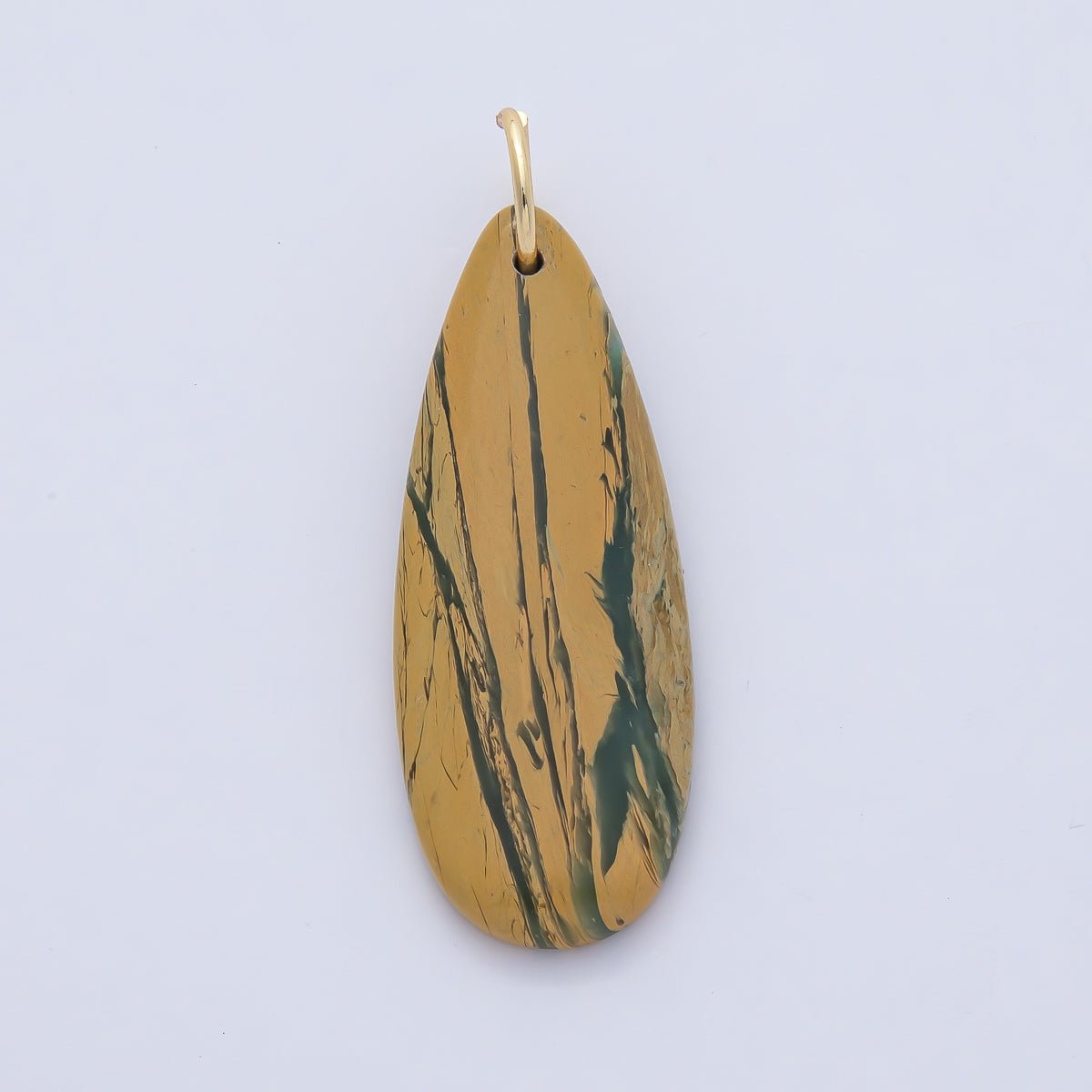 18K Gold Filled Dyed Turquoise Teardrop Gemstone Charm Pendant | AF1493 AF1494
