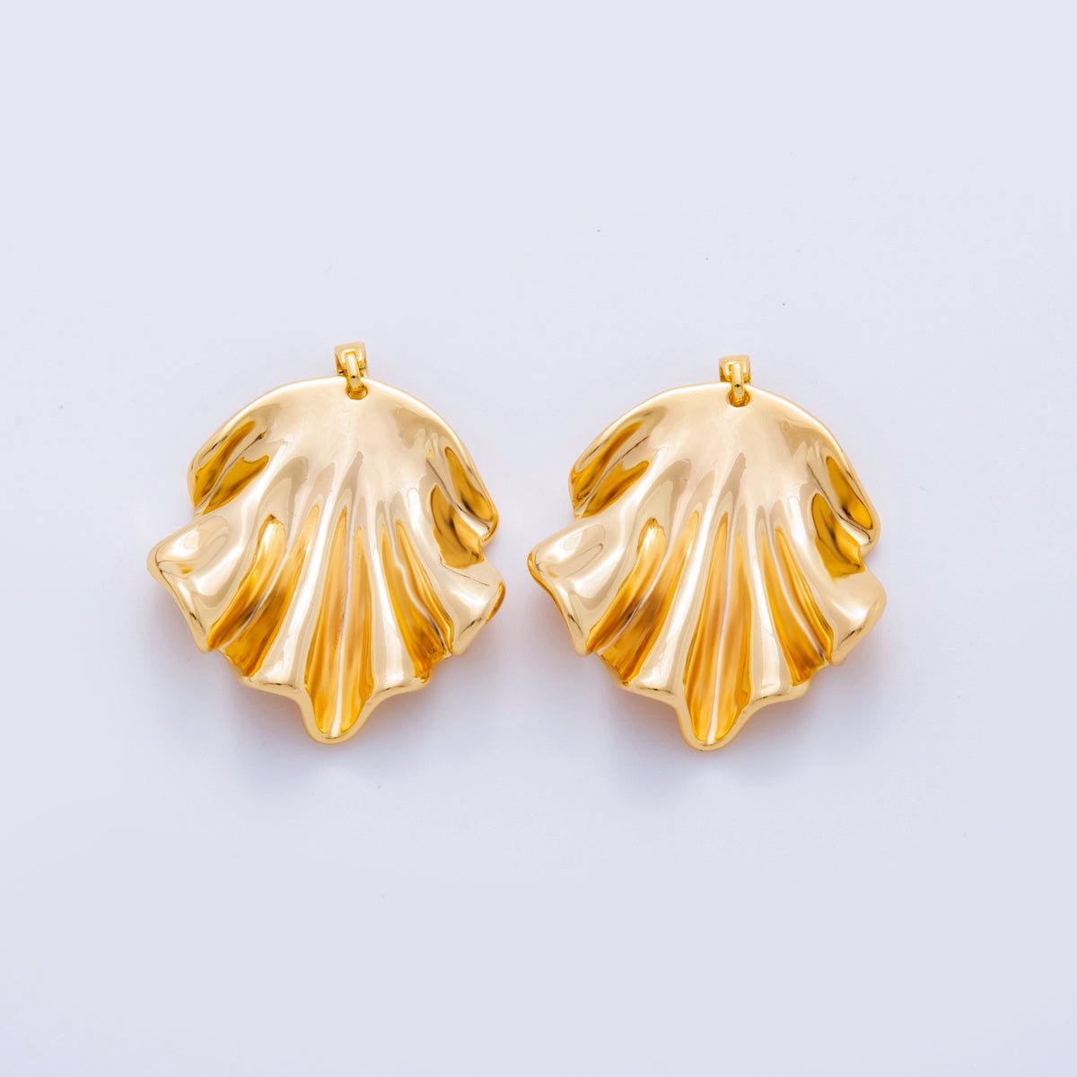 18K Gold Filled Flow Molten Foil Geometric Pendant | AH700