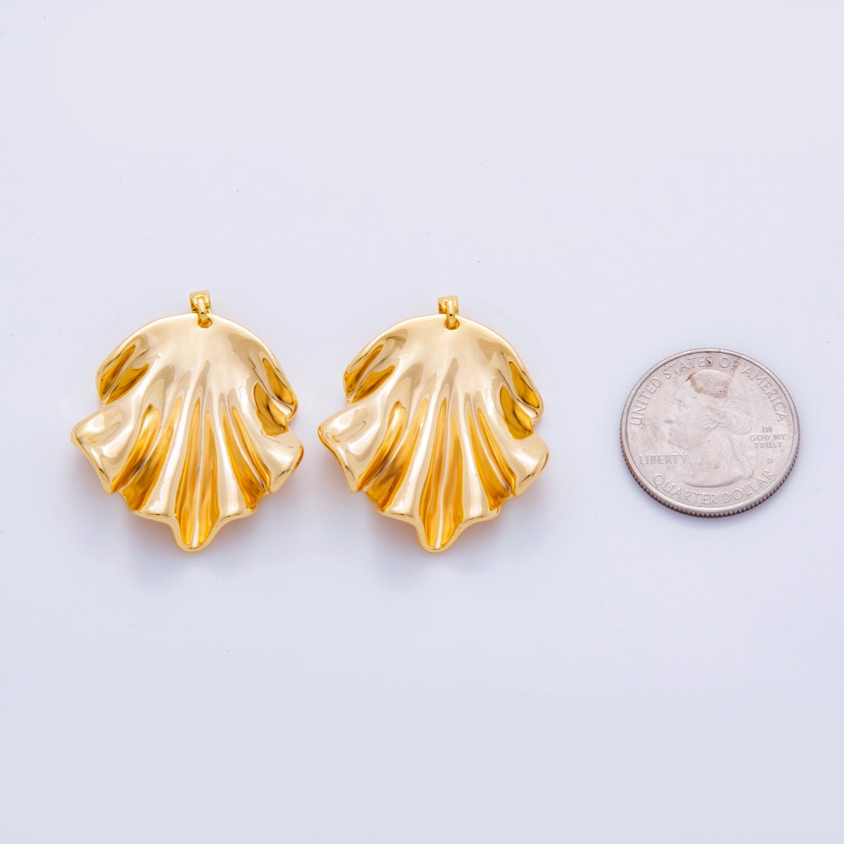 18K Gold Filled Flow Molten Foil Geometric Pendant | AH700