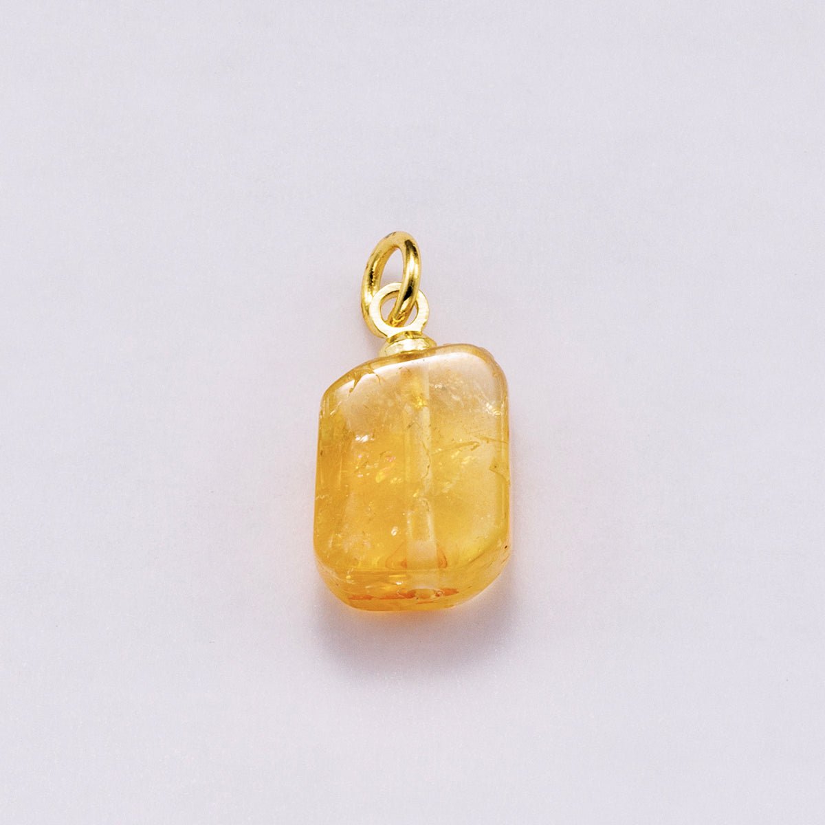 18K Gold Filled Gemstone Rectangular Chip Mini Charm | AF412 - AF418