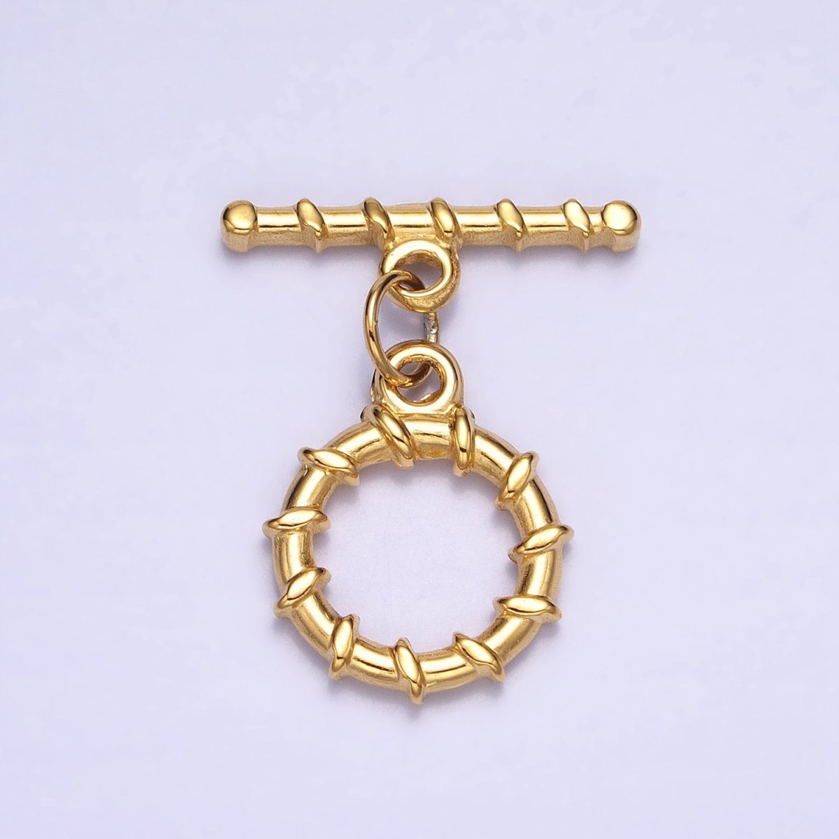 18K Gold Filled Geometric Tie Toggle Clasps in Gold &amp; Silver | Z-299 Z-300