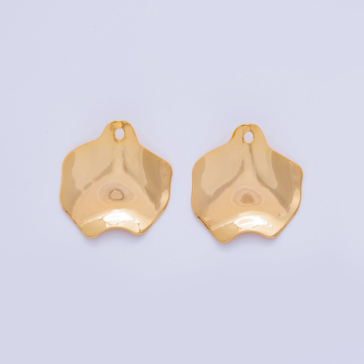 18K Gold Filled Hammered Abstract Thin Charm Finding | Z1178