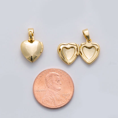 18K Gold Filled Minimalist Heart Locket Pendant | AH688