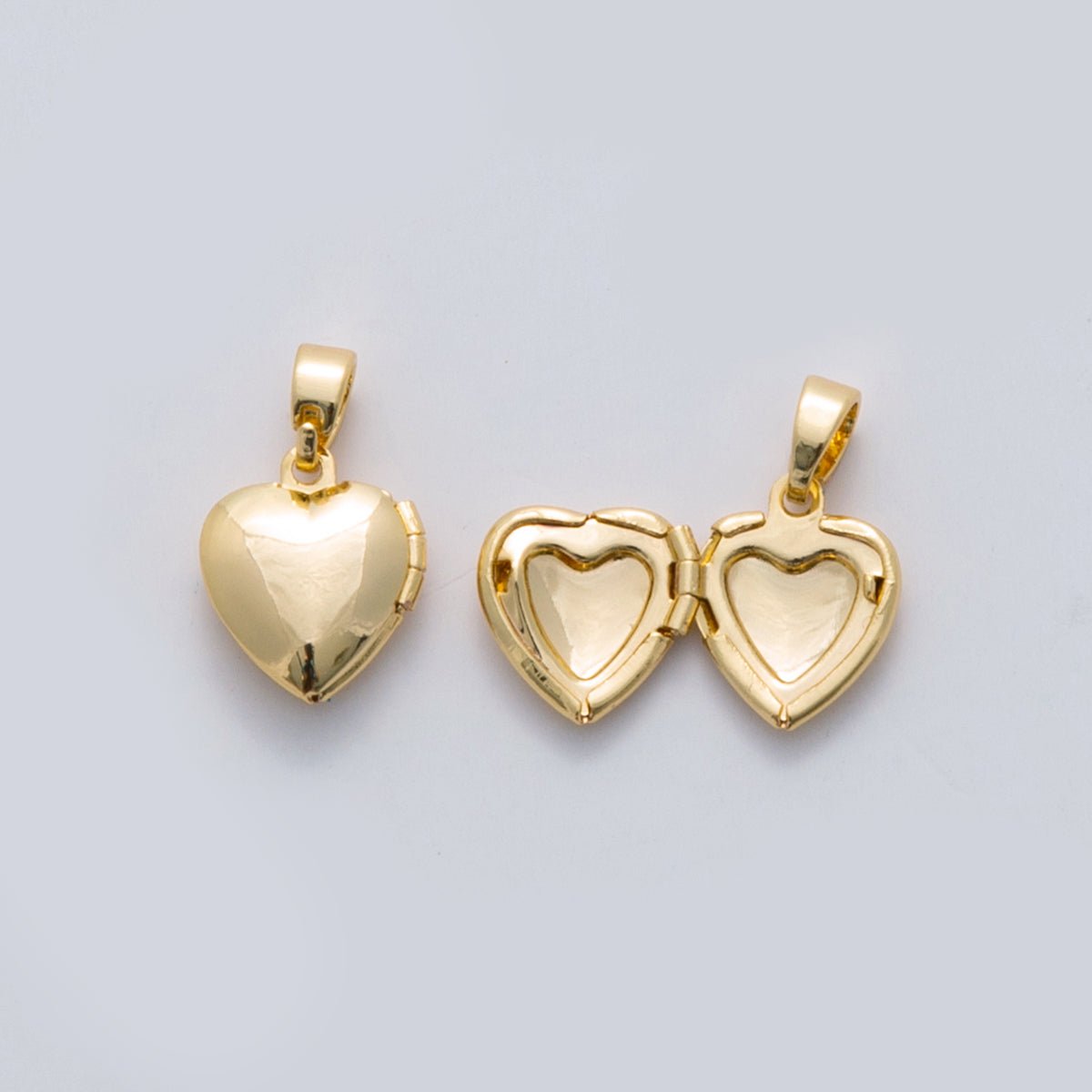 18K Gold Filled Minimalist Heart Locket Pendant | AH688