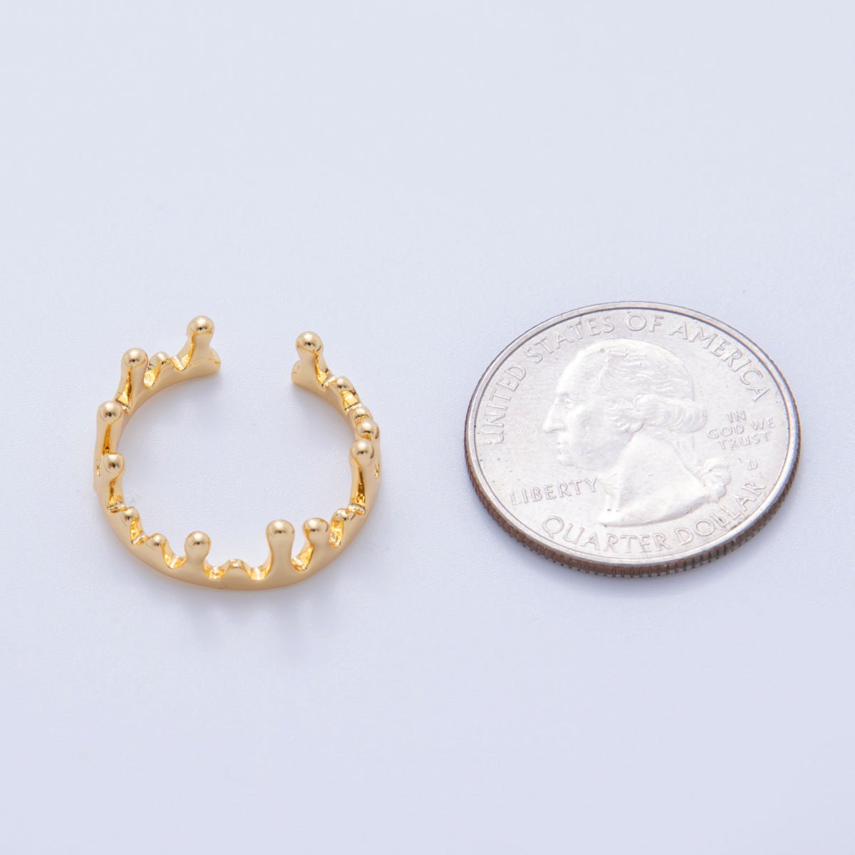 18K Gold Filled Minimalist Molten Drip Ring | O1734