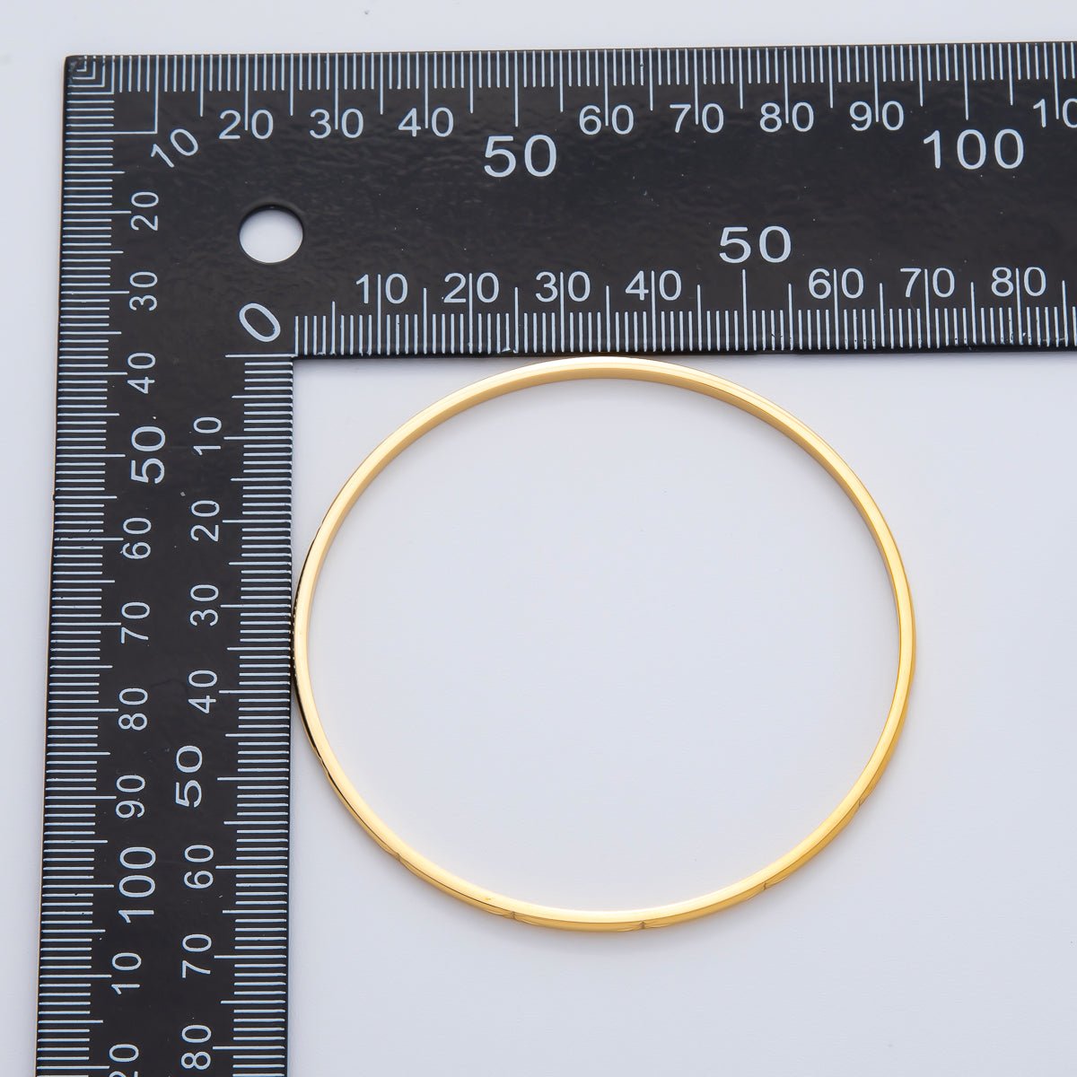 18K Gold Filled Minimalist North Star Imprint Bangle Bracelet | WA-1412