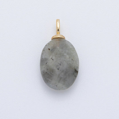 18K Gold Filled 20mm Multifaceted Gemstone Oval Drop Pendant | AF797 -AF800