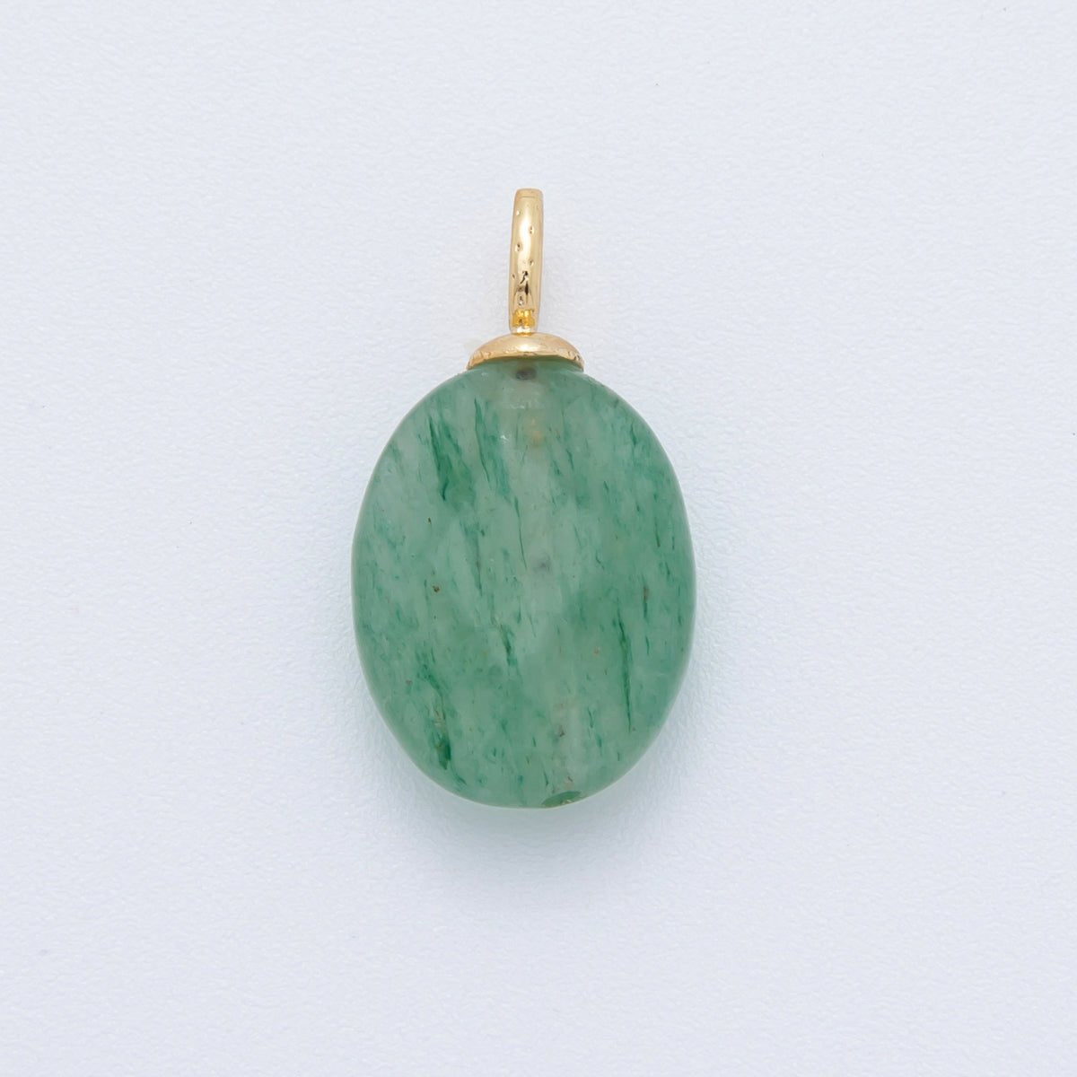 18K Gold Filled 20mm Multifaceted Gemstone Oval Drop Pendant | AF797 -AF800
