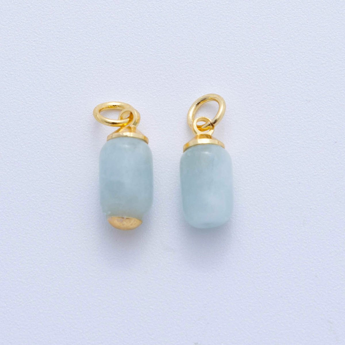 18K  Gold Filled Oblong Gemstone Mini Charm | AF394 - AF402