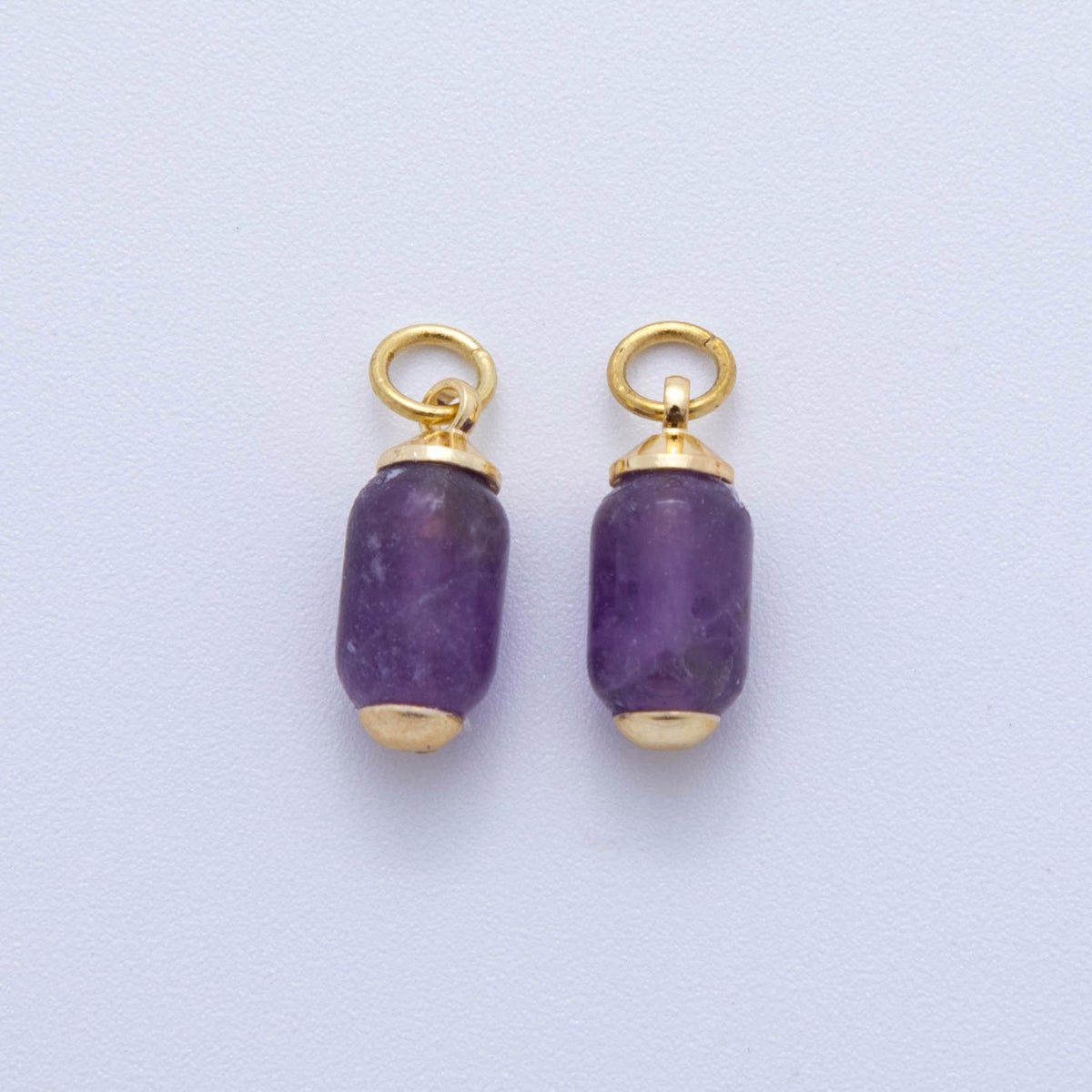 18K  Gold Filled Oblong Gemstone Mini Charm | AF394 - AF402