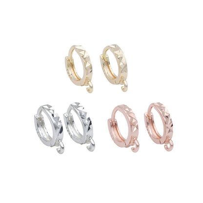 18k Gold Filled one touch w/ open link Lever back earring making, 12x15 mm, Nickel free Lead Free for Earring Charm Making Findings K-054 K-070 K-106