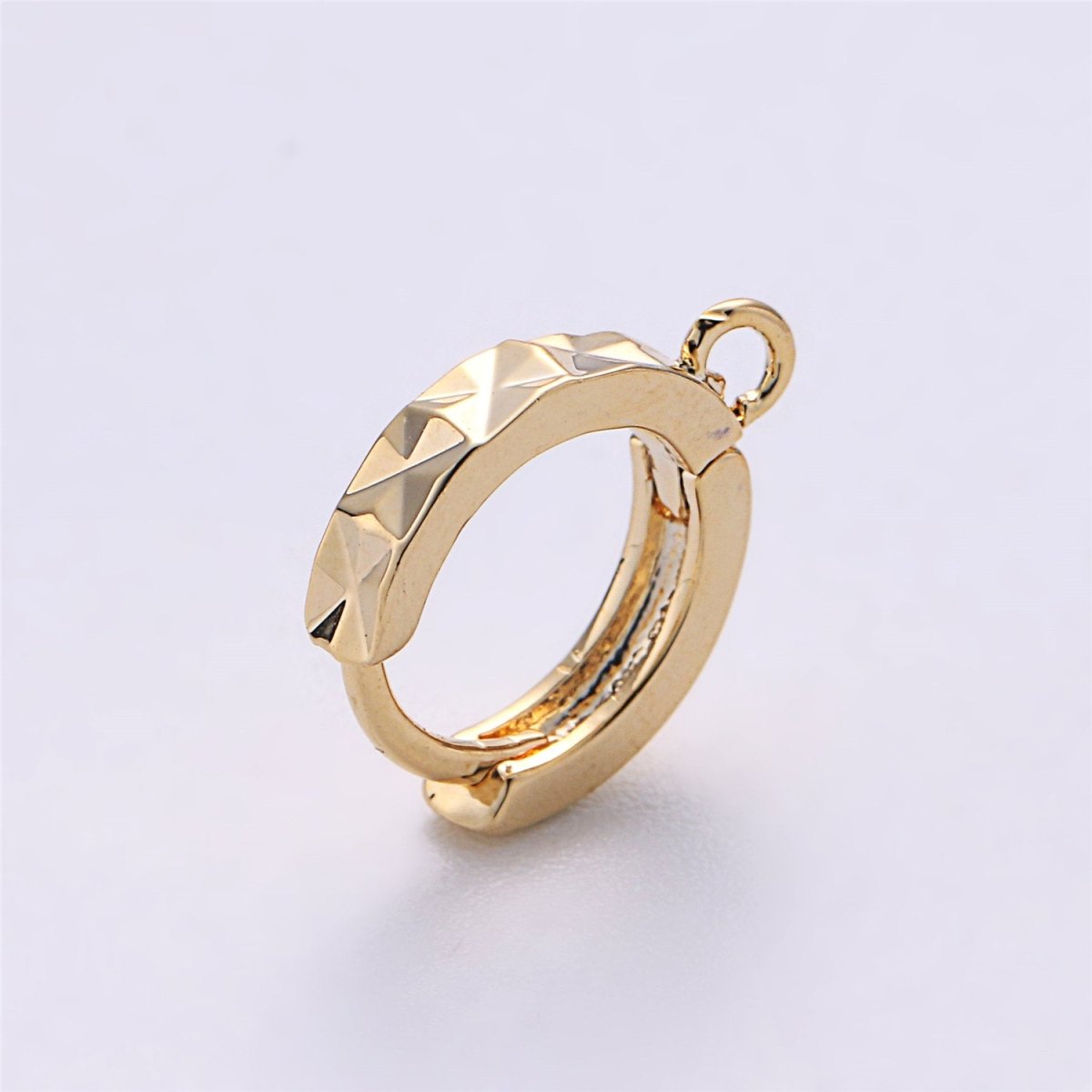 18k Gold Filled one touch w/ open link Lever back earring making, 12x15 mm, Nickel free Lead Free for Earring Charm Making Findings K-054 K-070 K-106