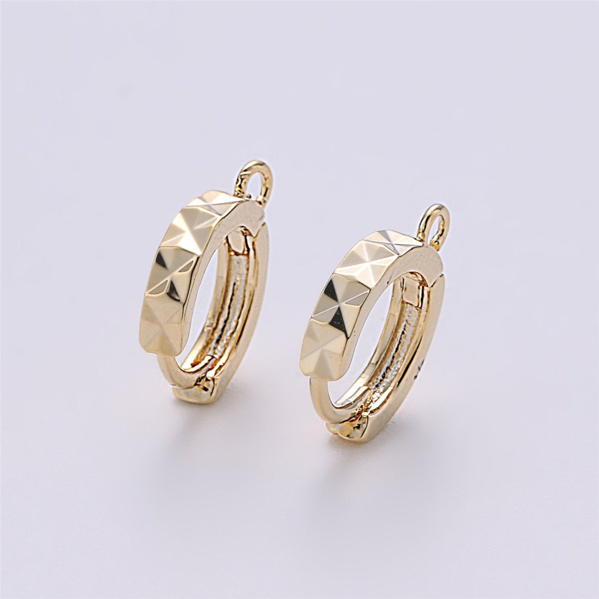 18k Gold Filled one touch w/ open link Lever back earring making, 12x15 mm, Nickel free Lead Free for Earring Charm Making Findings K-054 K-070 K-106