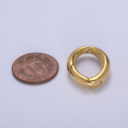 18K Gold Filled Oval Spring Clasp,Spring Carabiner Clasp,Gold Oval Clasp,Dainty Minimalist Clasp for Jewelry Making Making L-666