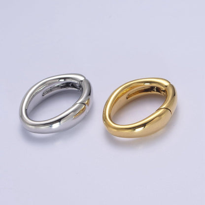 18K Gold Filled Oval Spring Clasp,Spring Carabiner Clasp,Gold Oval Clasp,Dainty Minimalist Clasp for Jewelry Making Making L-666