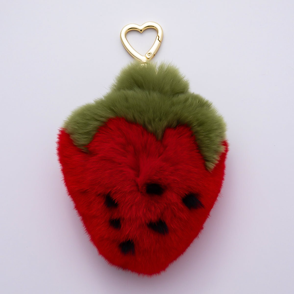 18K Gold Filled Pink, Red Sweet Strawberry Fruit Push Gate Keychain | WB-00328 WB-00329