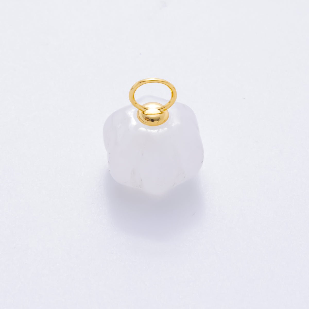 18K Gold Filled Pumpkin Quartz, Ruffle, Carnelian Gemstone Charm | AH-836 - AH-838
