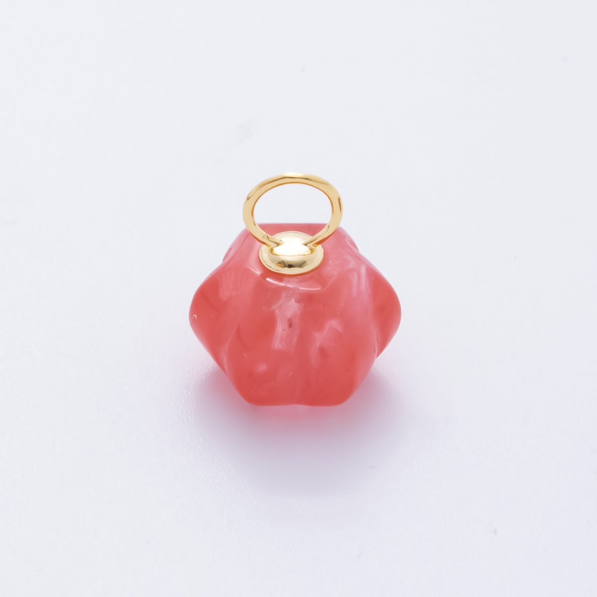 18K Gold Filled Pumpkin Quartz, Ruffle, Carnelian Gemstone Charm | AH-836 - AH-838